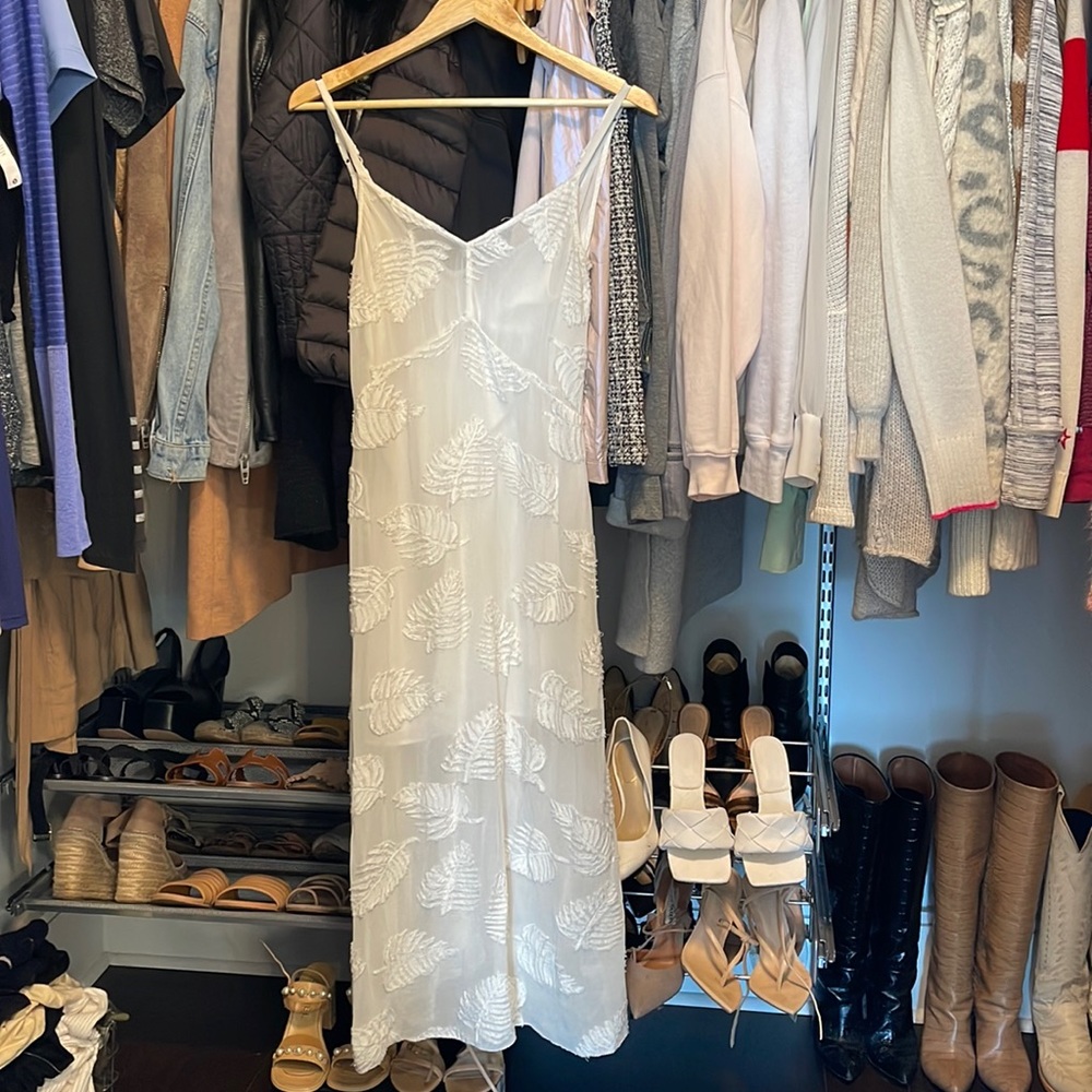 White midi dress